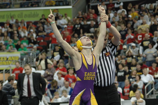 Ridge Kiley winning the Iowa High School State Wrestling Championships.